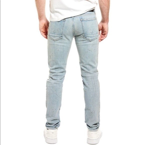 NWT Hudson Axl Mens Jeans Ripped Skinny Fit Jeans Silence Size 31 - Picture 2 of 7